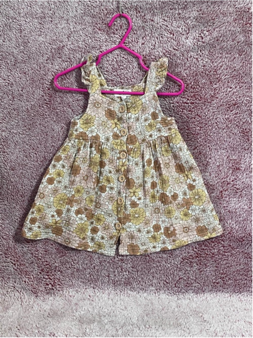 Baby Girls Rabbit+Bear Organic Casual Dress floral 18 month sundress